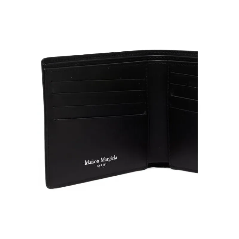 Maison Margiela Calfskin Card Holder, Wallet Men's Black-4