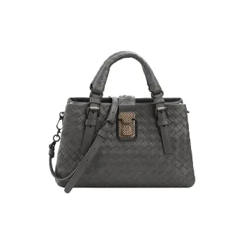 Bottega Veneta Cow Leather Bag, One Shoulder Handbag Regular Women's Gray