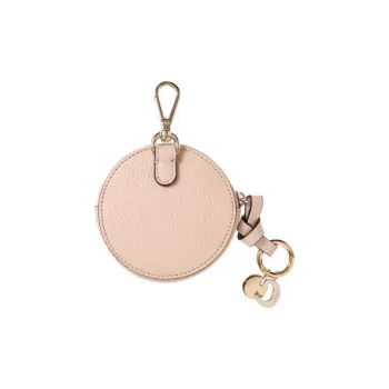 Chloe Cow Leather Coin Purse Women's Pink
