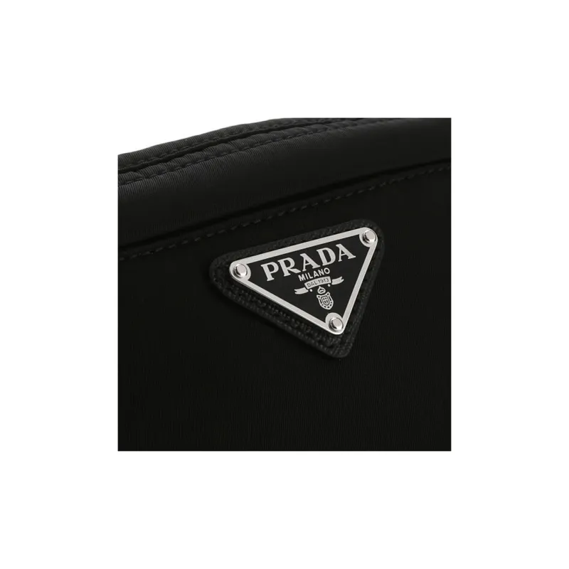 PRADA Nylon Fabric Fanny Pack Women's Black-3