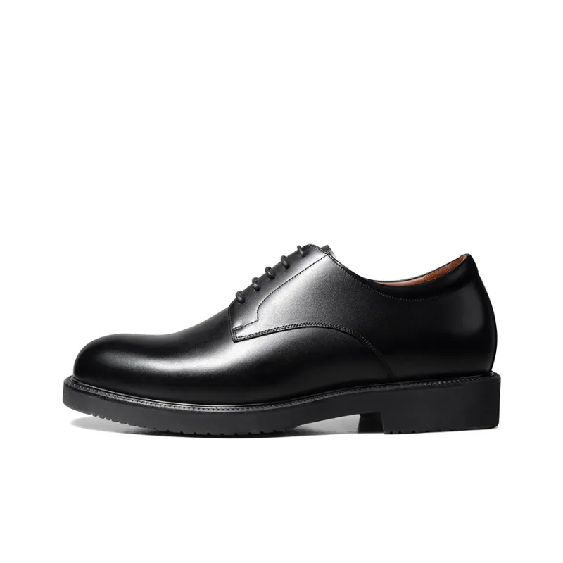 Zuti British Business Calfskin Derby Shoes Dress Shoes Men's Black-0