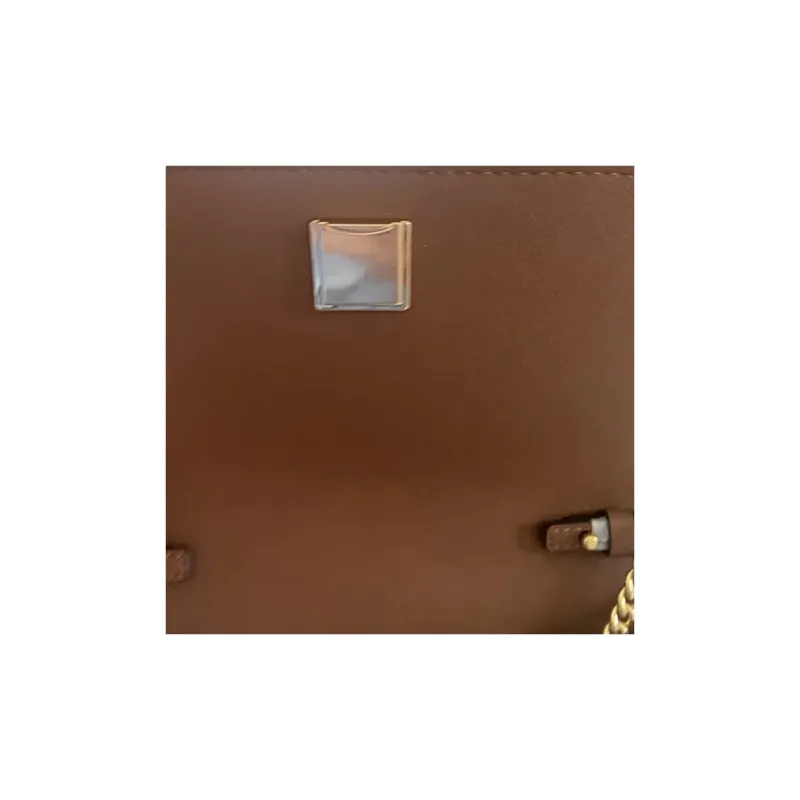 TORY BURCH Emerson Cow Leather Chain Bag, Small Square Bag, Shoulder Bag, Crossbody Bag Women's Multicolor-4