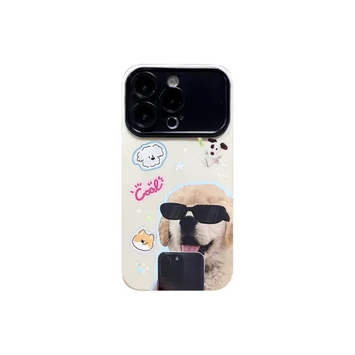 UGP Silicone Material Large Window Sunglasses With Golden Frame Phone Cases Available On Apple Models