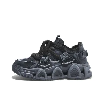 Masongarments Storm 1 Height Increasing Wear Resistant Low Top Chunky Sneakers Unisex Black