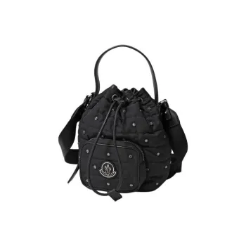 Moncler Polyester Bucket Bag, Handbag, Shoulder Bag, Crossbody Bag Women's Black