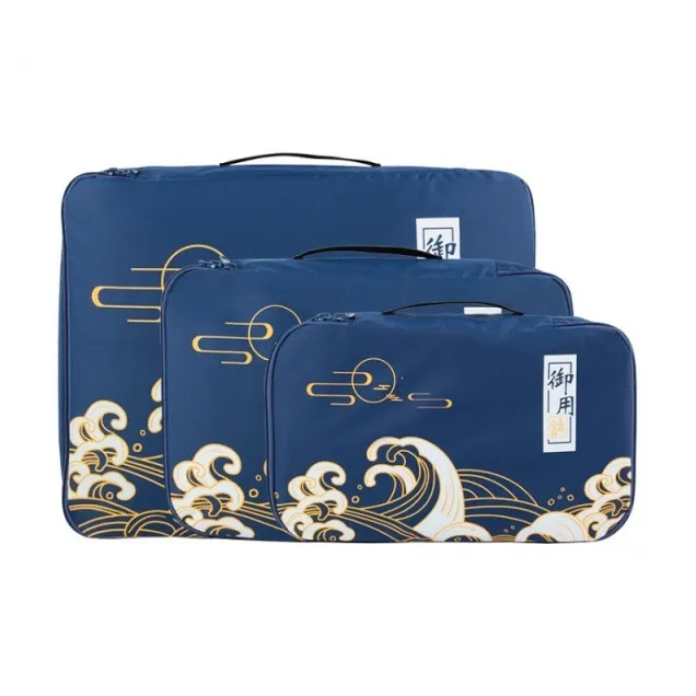 GOX Nylon Storage Bag Toiletry Bag Large Size Unisex Fukai Blue-8