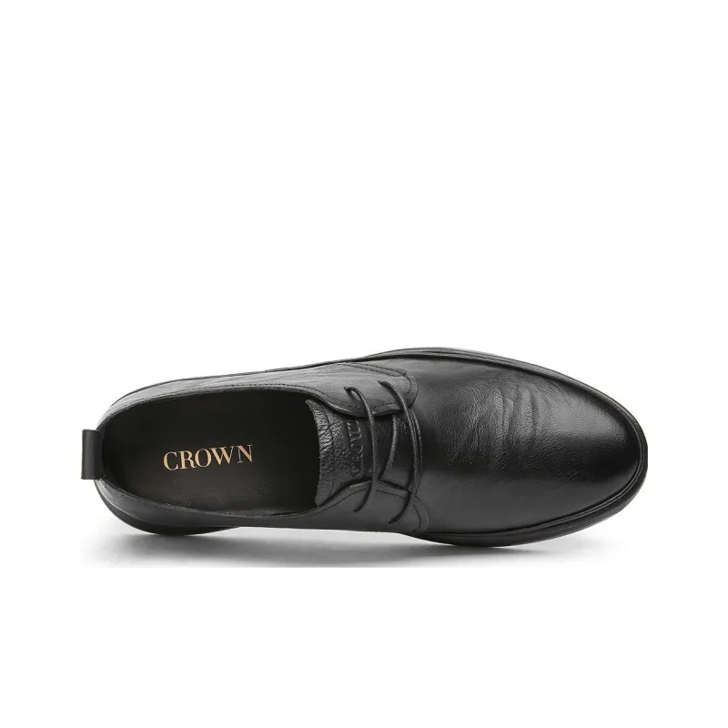 CROWN Casual Shoes Men's Black One Yard Larger-3