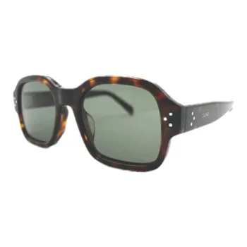 CELINE Acetate Irregular Shape Sunglasses Unisex Brown