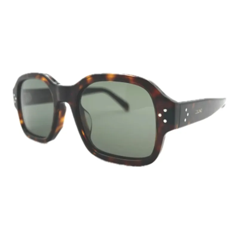 CELINE Acetate Irregular Shape Sunglasses Unisex Brown-0