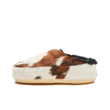 Moon Boot No Lace Cow-Printed Pony Mules Women's
