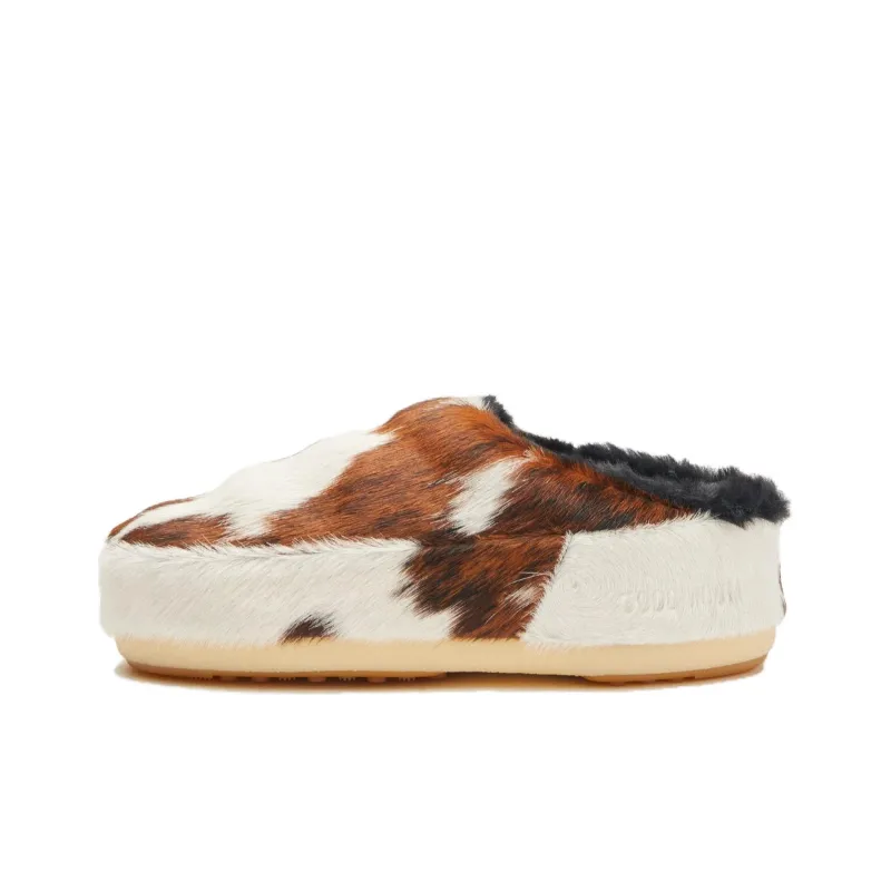 Moon Boot No Lace Cow-Printed Pony Mules Women's-0