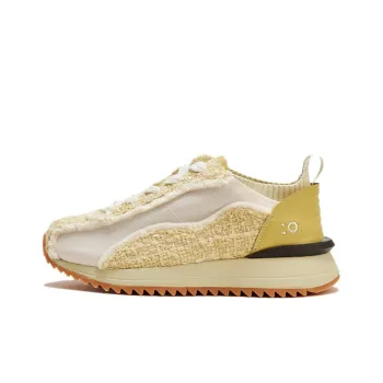 FAJO Height Increasing Low Top Casual Shoes Unisex Yellow