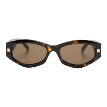 Givenchy Acetate Irregular Shape Sunglasses Men's Brown