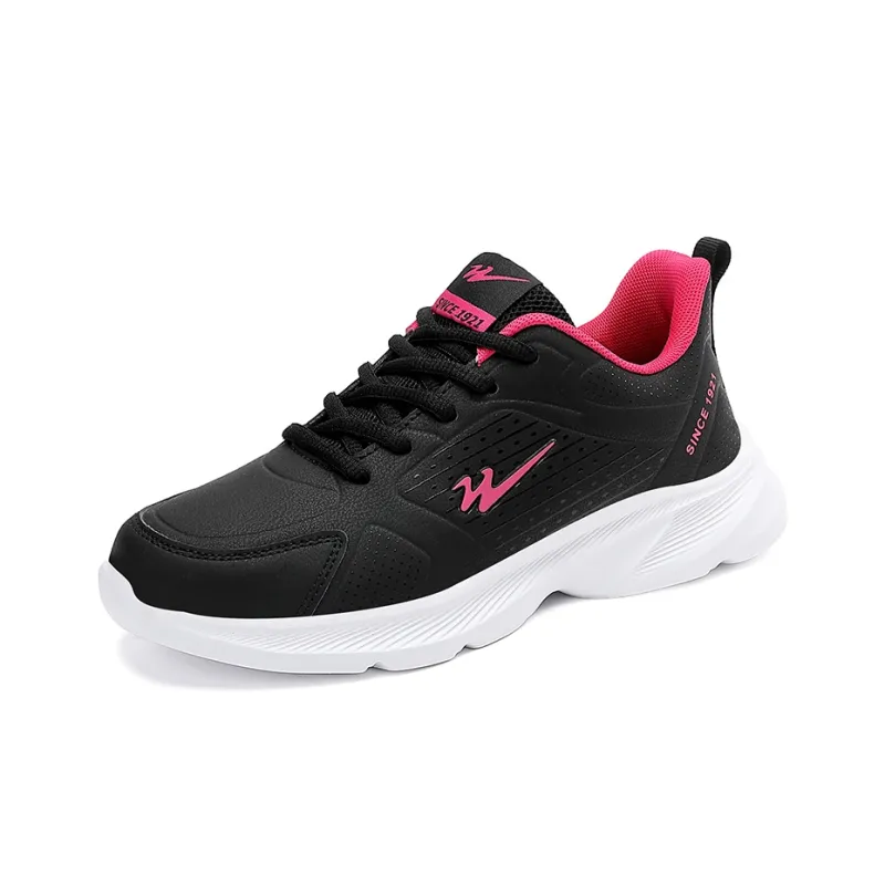 Binary Low Top Running Shoes Women's Black Rose Red-1