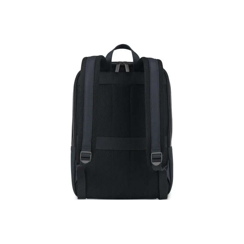 SAMSONITE Litchi Grain Leather Laptop Backpack Men's Marine-3