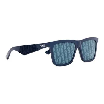 DIOR Irregular Shape Sunglasses Men's Blue
