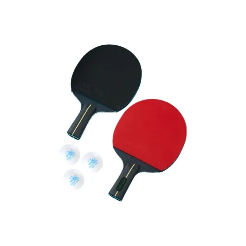 DOUBLEFISH Qilin Style Ping Pong Paddles Unisex Pure Wood Red