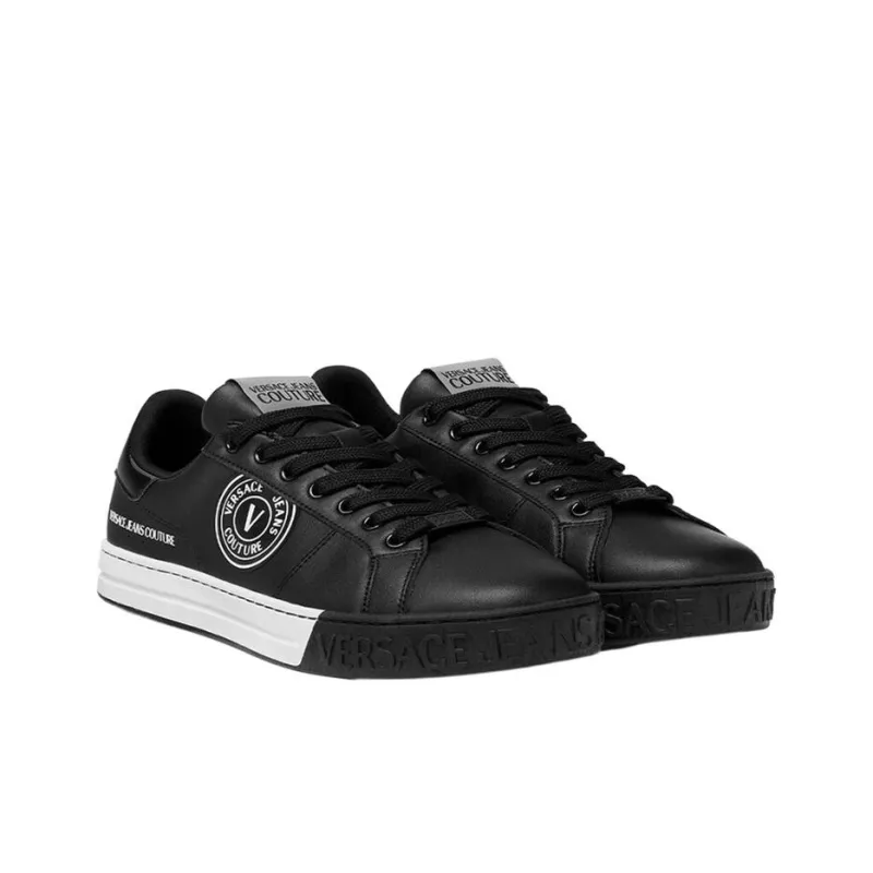 VERSACE JEANS Couture Low Top Skateboard Shoes Men's Black-3