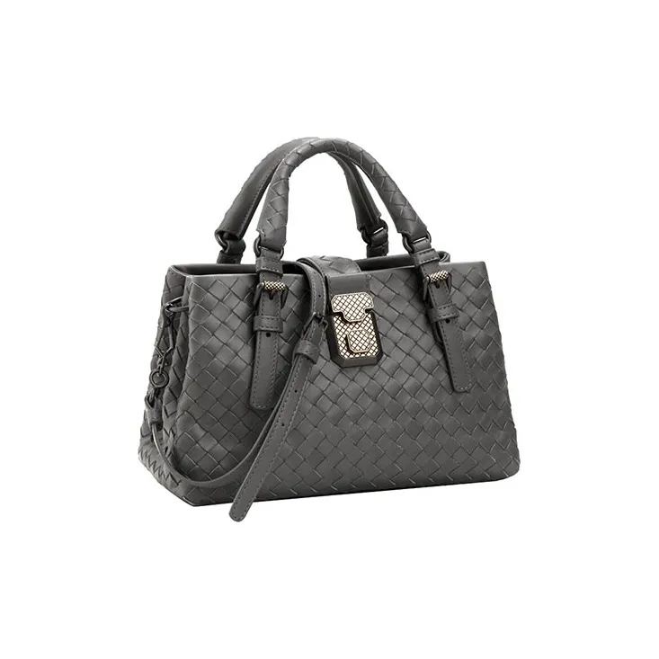 Bottega Veneta Cow Leather Bag, One Shoulder Handbag Regular Women's Gray-2