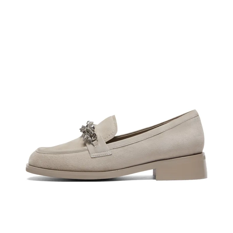 Joypeace Velour Latte Loafers 3.5cm Women's-6