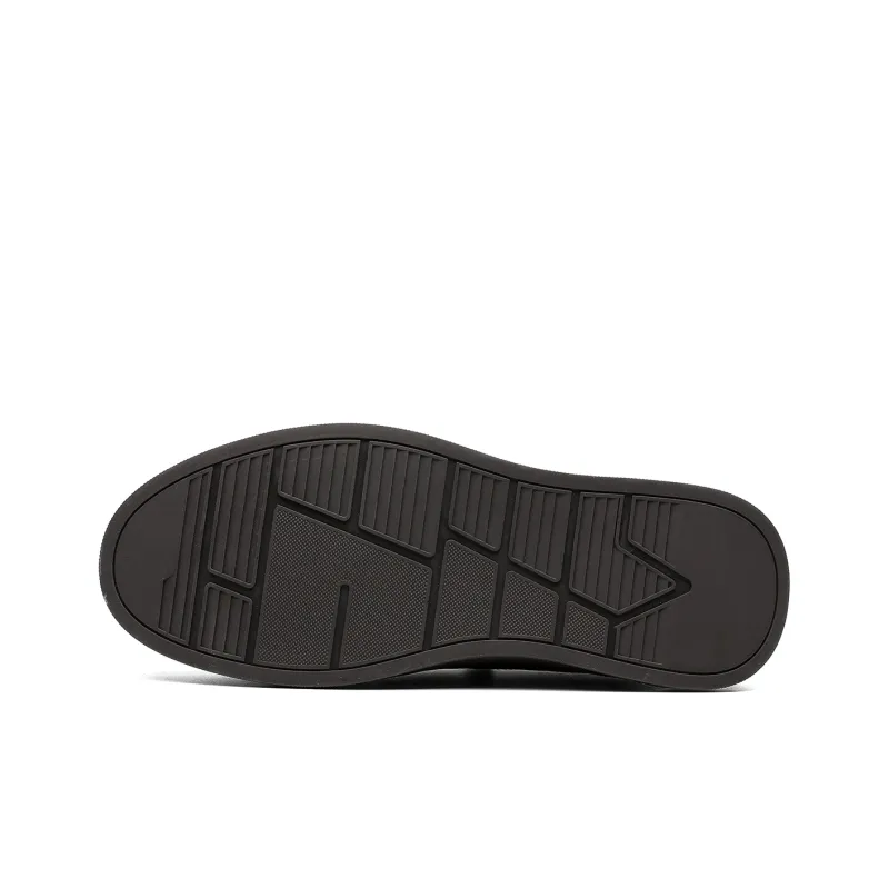 PLO CART Men's Casual Shoes Men Mid Top Black/Ecru/Gray-3