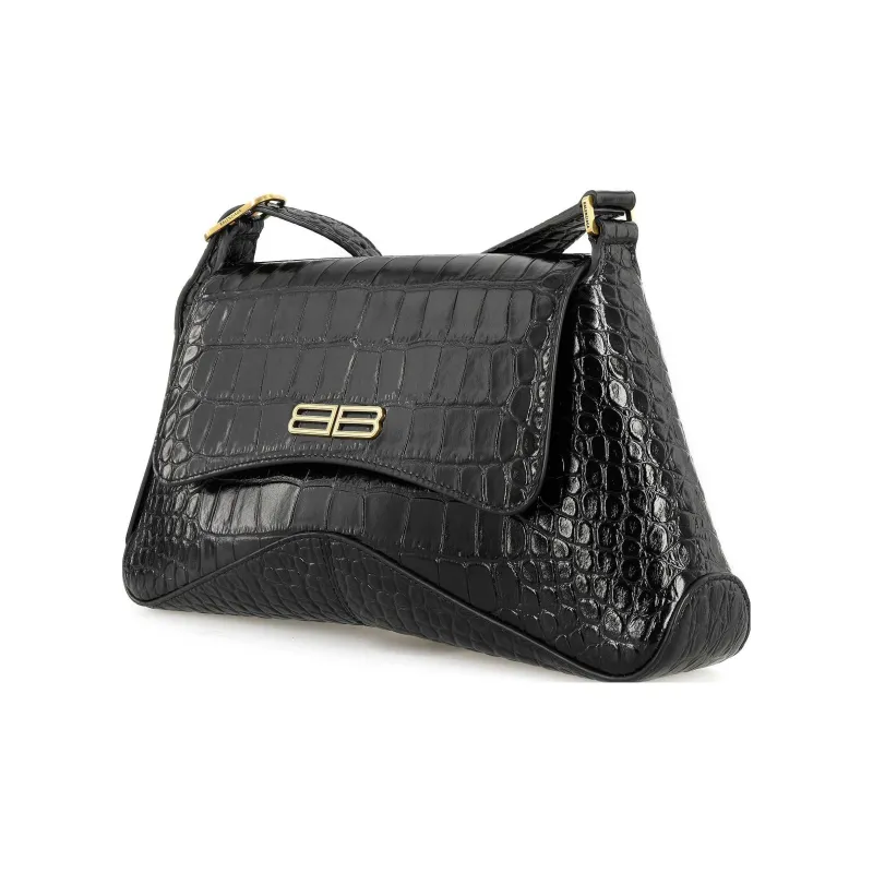 Balenciaga Bb Logo Plaque Embossed Shoulder Bag-1