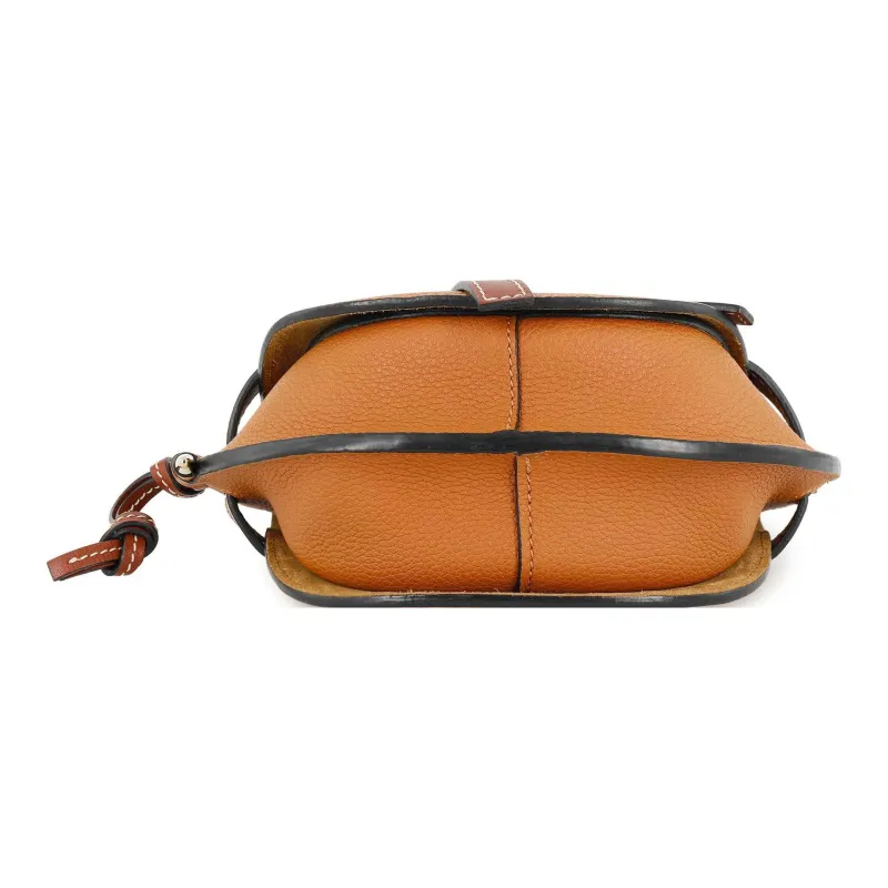 LOEWE Grained Cow Leather Saddle Bag Bowknot Shoulder Bag Crossbody Bag Mini Women's Light Caramel/Light Brown-4
