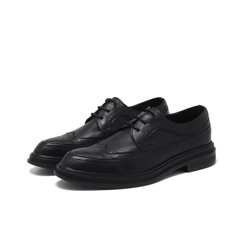ZUWUDONG Dress Shoes Men Low Top Black/Brown-6