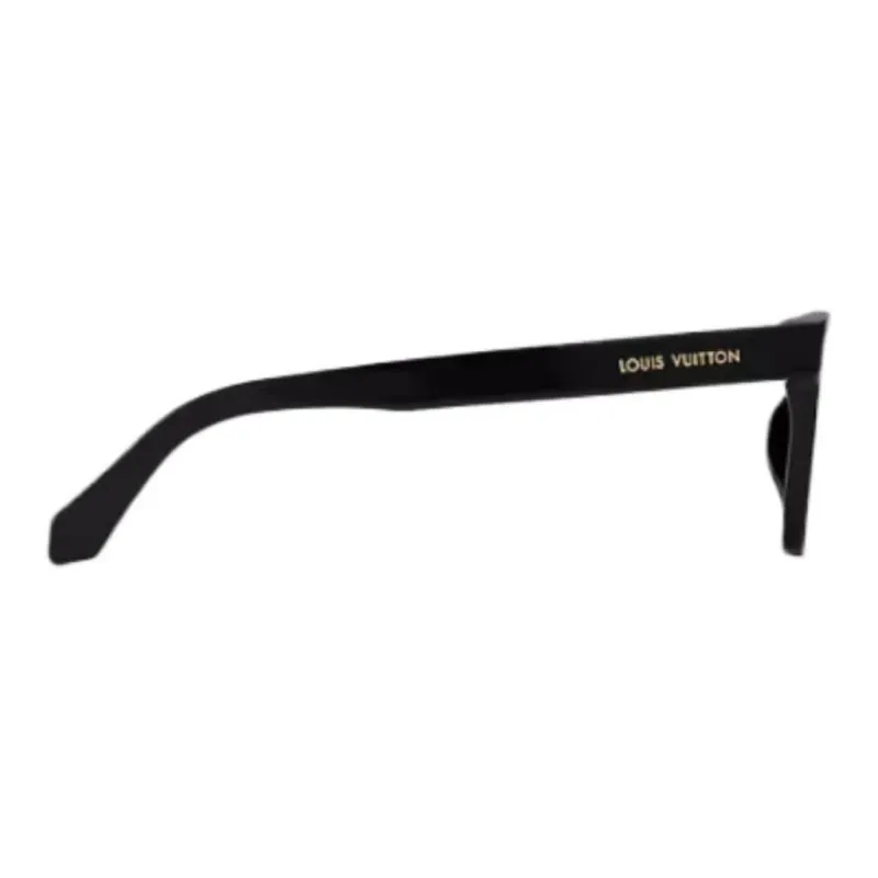 LOUIS VUITTON Metal Acetate Irregular Shape Sunglasses Unisex Black-1