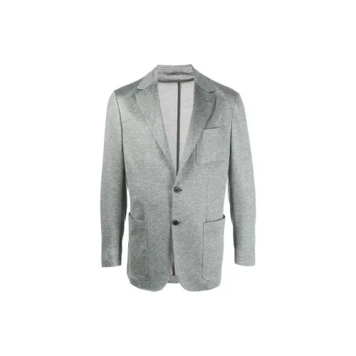 CANALI Silk-linen Single-breasted Blazer