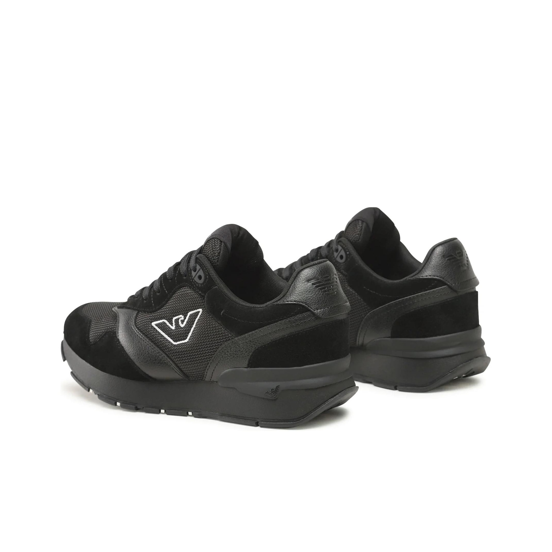 スニーカー EA7 X8X094 XK239 LOGO-PRINT MESH-PANELLING Sneakers EA7 EMPORIO ARMANI X8X094-XK239 trainers Black | Dressinn