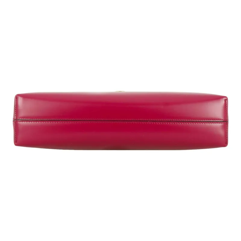 FERRAGAMO Trifolio Cow Leather Shoulder Bag, Handbag Women's Burgundy-4