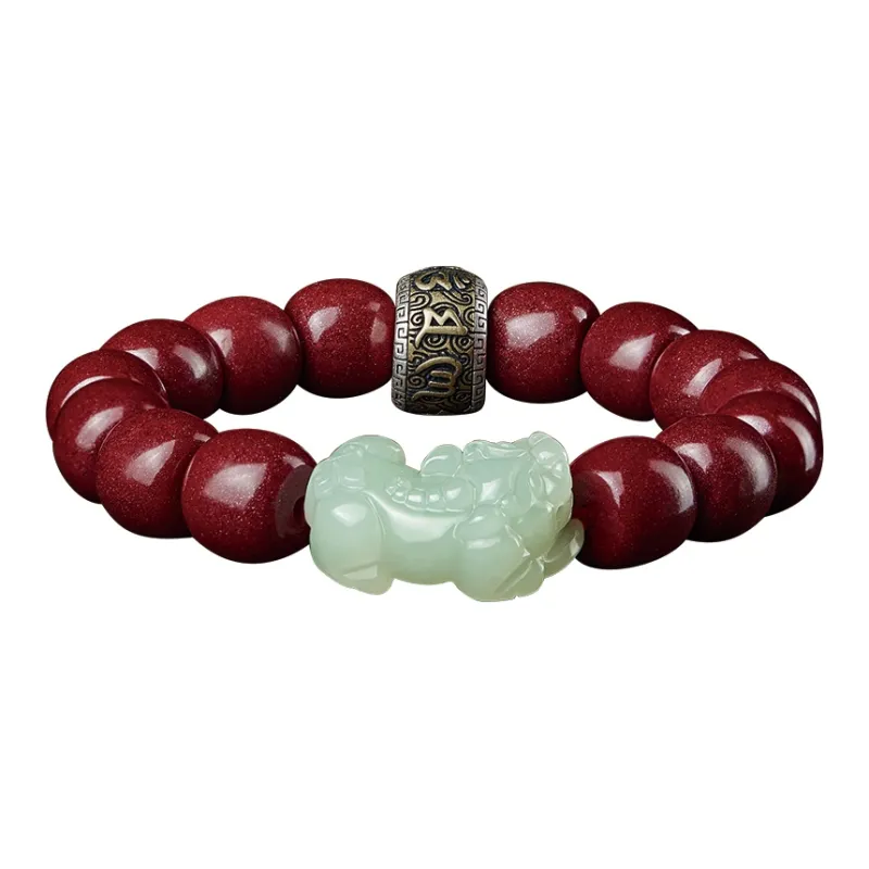 Moonstone Edge Cinnabar Jade Bracelets Men's-0