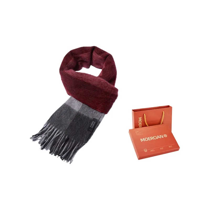 MOERCIAN 100 Sheep Wool Knit Scarves Unisex-5