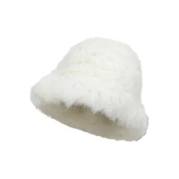 Youyoulan Rabbit Fur Blend Bucket Hats Women's