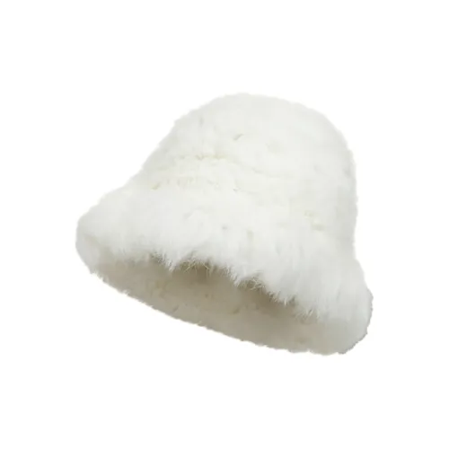 Youyoulan Rabbit Fur Blend Bucket Hats Women's