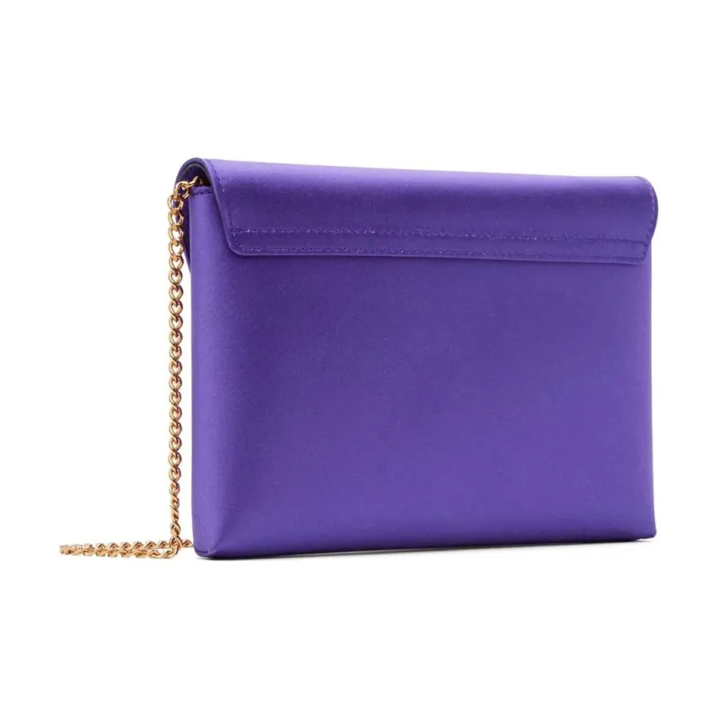 VERSACE La Medusa Viscose Envelope Bag One Shoulder Crossbody Clutches Women's Purple-2