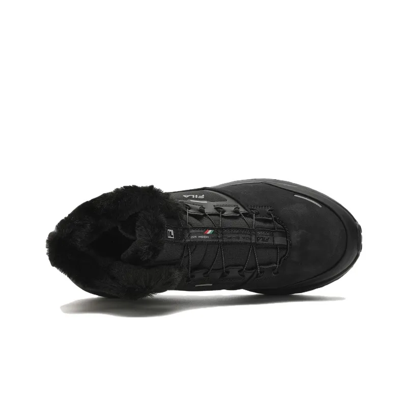FILA BOA EXPLORER HIGH WE Cushioning Wear Resistant Mid Top Outdoor Shoes Women's Black-2