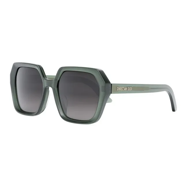 DIOR Acetate Square Sunglasses Women's Green-1