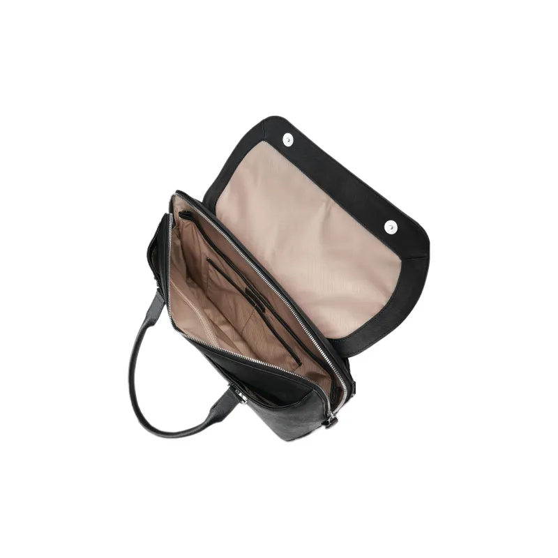 SAMSONITE Saffiano Leather Laptop Bag Shoulder Bag Crossbody Bag Handbag Women's Black-5
