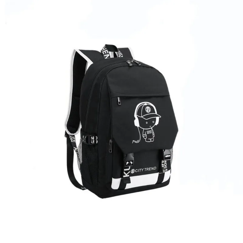 MingLu Oxford Backpack Regular Unisex Black-3