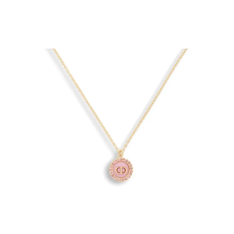 DIOR Crystal, Glass, Metal Necklaces Women's Gold-0