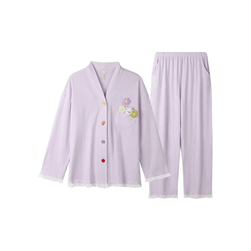 Yi Fen Home Suit Women's Light Purple-0