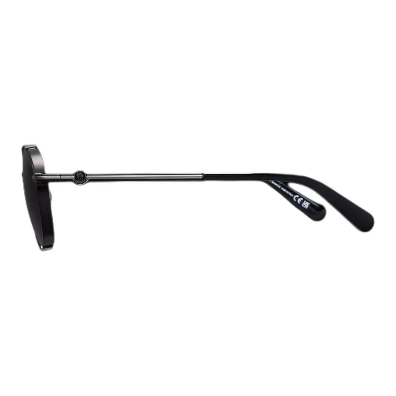 Moncler Galvanized Metal Round Sunglasses Men's Silver-1