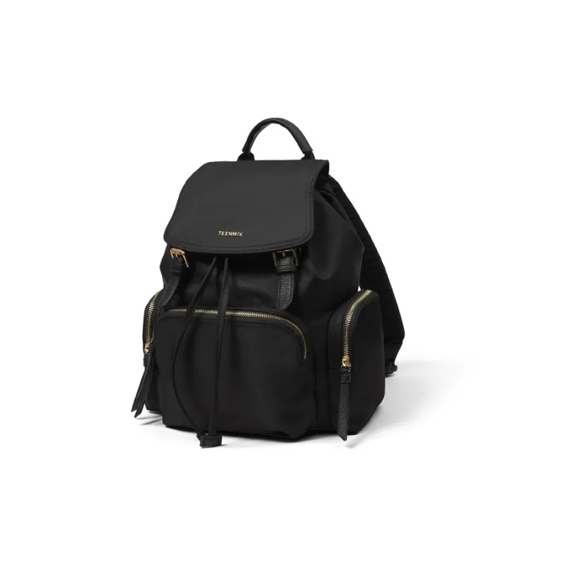 Teenmix Polyamide With Synthetic Leather Backpack, Backpack, Mommy Bag Tubas Women's Black/Ecru-1