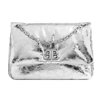 Balenciaga Arena Calfskin Handbag, Shoulder Bag Mini Women's Silver