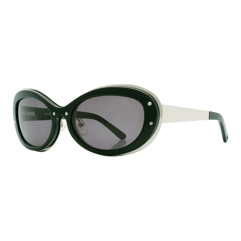 Yohji Yamamoto Acetate Irregular Shape Sunglasses Unisex Silver-0