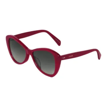 CELINE Acetate Butterfly Sunglasses Women's Red