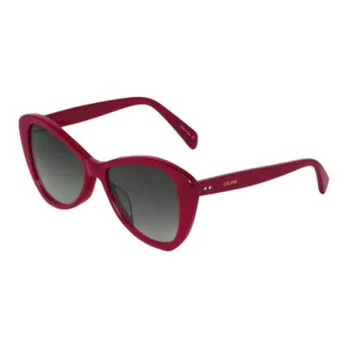 CELINE Acetate Butterfly Sunglasses Women's Red