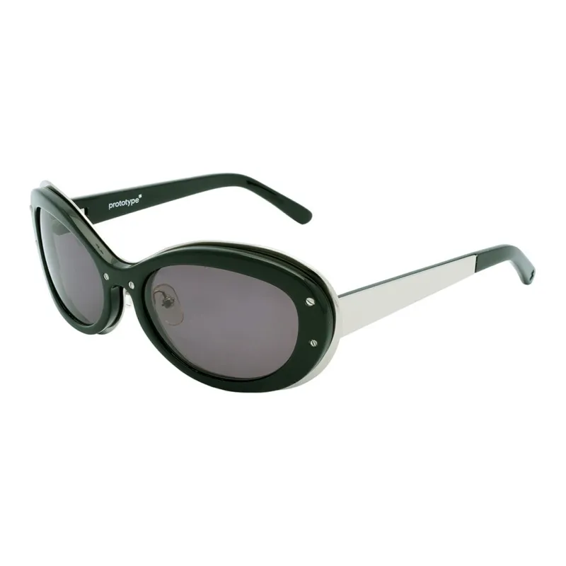 Yohji Yamamoto Acetate Irregular Shape Sunglasses Unisex Silver-3